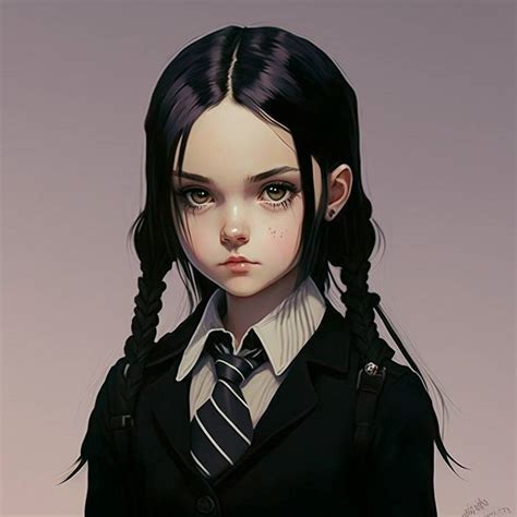 Wednesday Addams anime stile by Zhatira on DeviantArt