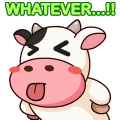 Live up your chat with animated Momo Cow =D | Cow cartoon images, Cow drawing, Cute cows