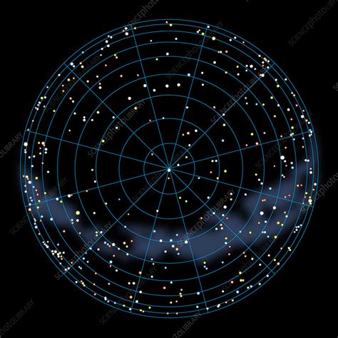 Artwork of the celestial northern hemisphere - Stock Image - R800/0153 - Science Photo Library