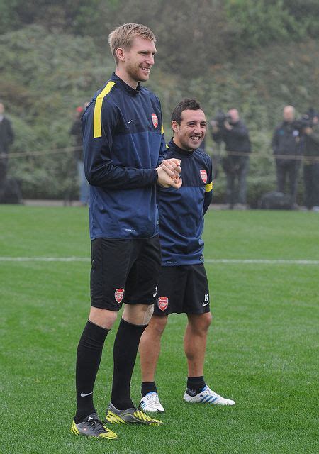 ~ Per Mertesacker and Santi Cazorla on Arsenal FC. Talk about height ...