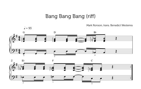 Mark Ronson – Bang Bang Bang (riff) tutorial