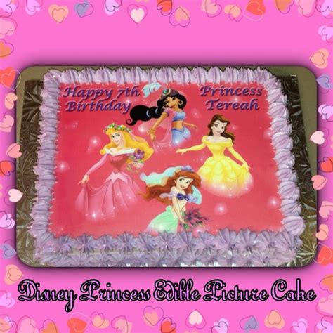 Disney Princess Edible Picture Cake | Edible printing, Disney princess cake, Edible picture cake