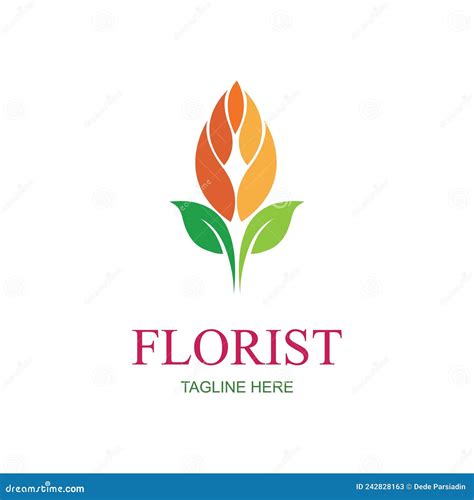 Florist Logo Illustration Design Template - Vector Stock Vector ...