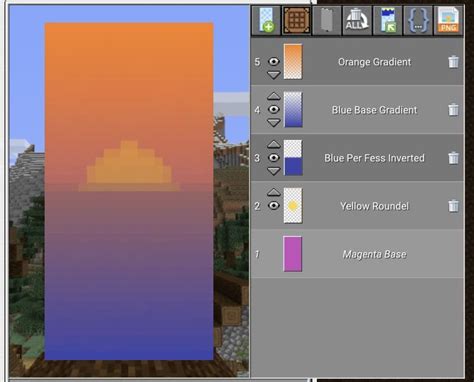 Sunset | Minecraft banner designs, Minecraft banner patterns, Minecraft designs