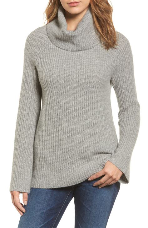 Halogen® Ribbed Cashmere Turtleneck Sweater (Regular & Petite) | Nordstrom