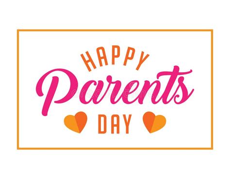 Happy Parents Day. Beautiful Greeting Card Poster Stock Vector ...