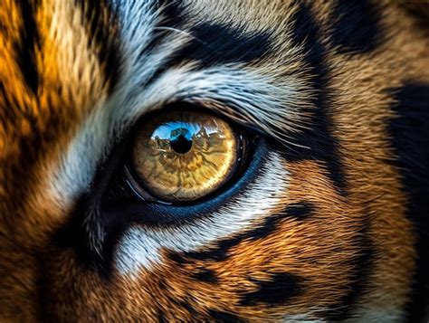 A closeup of tiger's eye | Premium AI-generated image