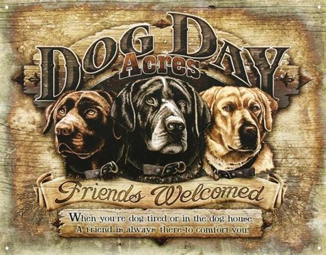 Vintage Home Decor Dog Day Acres Retro Signs Vintage Metal Sign Wall Art for Garage Pub Cafe ...