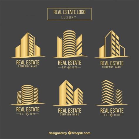 Real state logo collection Free Vector Creative Logo, Arquitectura Logo, Logo Abstrait, House ...