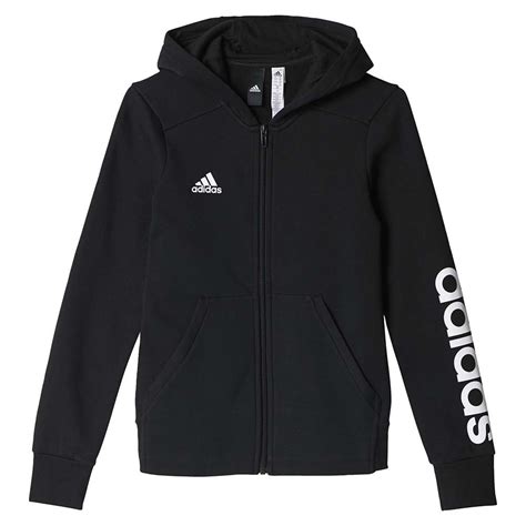 adidas Essentials Linear Full Zip Hoodie Black, Goalinn