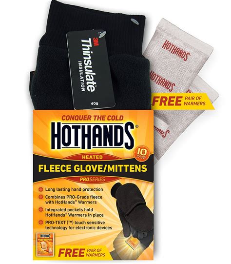 HotHands Fleece Gloves with Chemical Warmer Pockets - Electric Socks