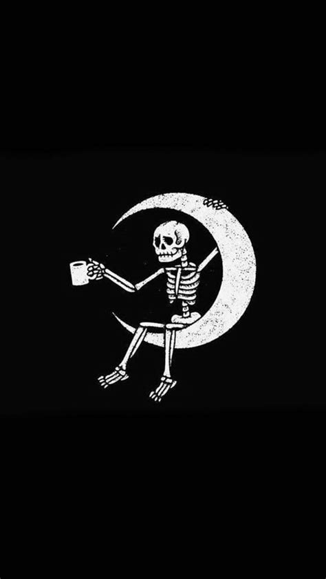 Skull , Halloween , Black aesthetic, halloween cartoon aesthetic HD ...