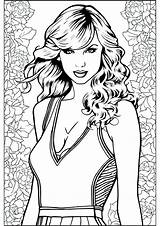 Beautiful Taylor Swift coloring page  Famous singers Coloring Pages sketch template
