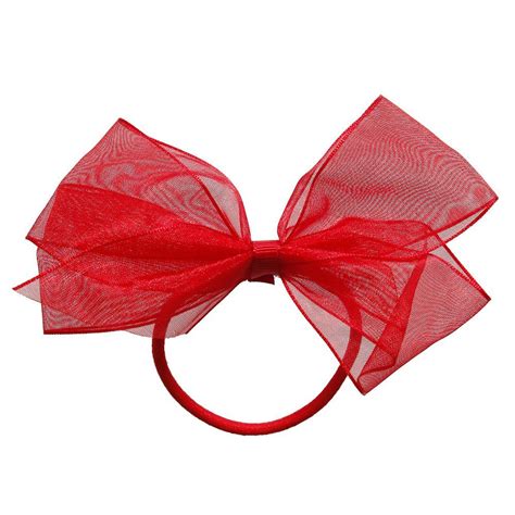 Peach Ribbons Red Organza Bow Hair Elastic (12cm) for Girl by Peach Ribbons. Discover more ...