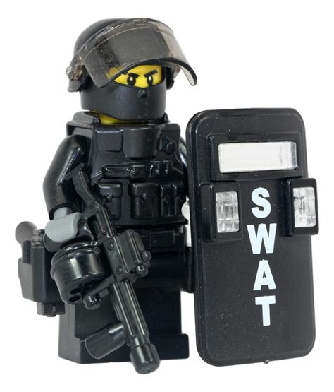 Modern Brick Warfare SWAT Police Riot Control Officer Custom Minifigure ...