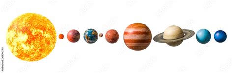 Planets of the solar system, 3D rendering Stock Illustration | Adobe Stock