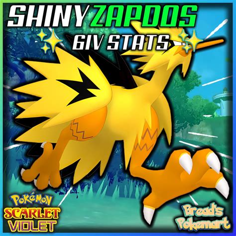 Zapdos Galar Shiny 6IV // Pokemon Scarlet & Violet // EV Trained Ready for Competitive Battle ...