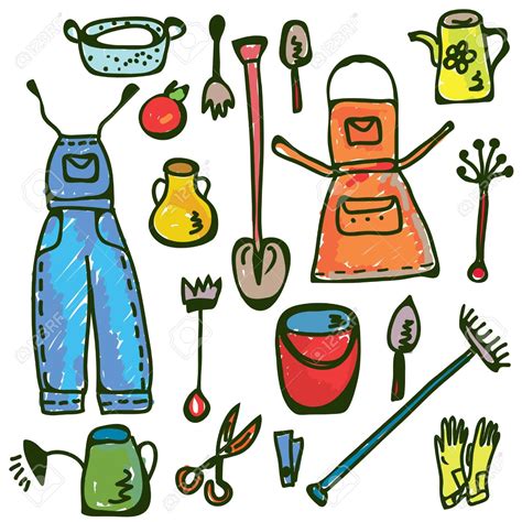 Garden Tools Cartoon Images : Gardening Tools Garden Vector Set ...