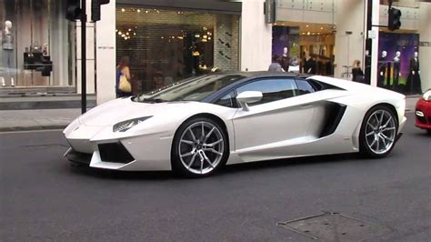 Lamborghini Aventador MATTE WHITE roadster in London