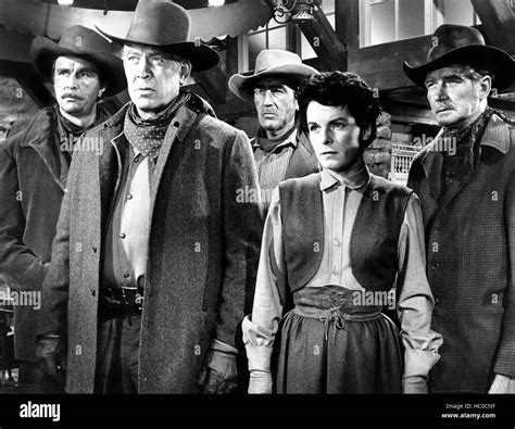 JOHNNY GUITAR, foreground from left: Ward Bond, Mercedes McCambridge, 1954 Stock Photo - Alamy