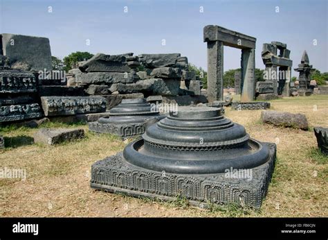 Ruins, Temple complex, Warangal fort, Warangal, Telangana, India Stock ...