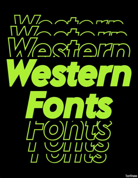 Western Fonts Text Effect and Logo Design Font