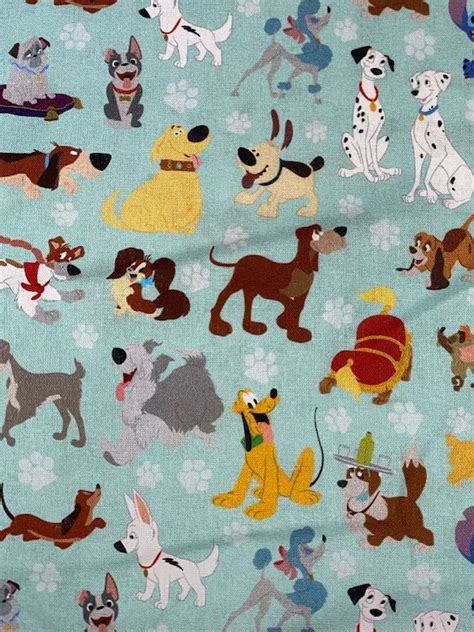 Disney Dogs Fabric 100% Cotton Fabric by the Yard Pluto - Etsy