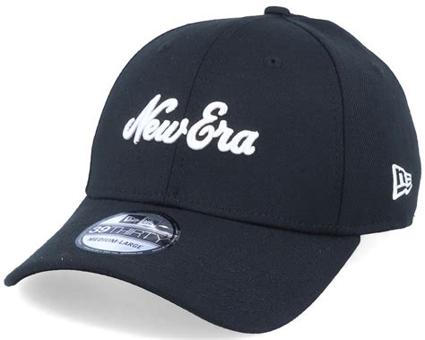 Script 39Thirty Black/White Flexfit - New Era Cap | Hatstoreworld.com