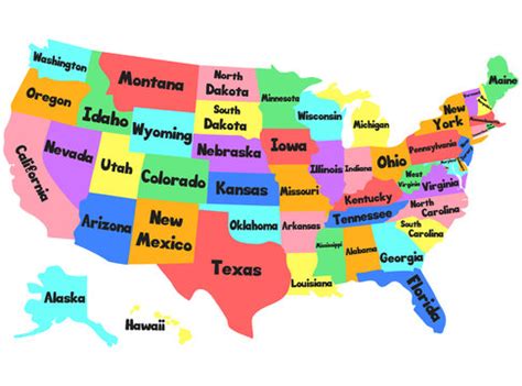 55 Images for : Us Map With States - Kodeposid