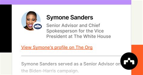 Symone Sanders - Senior Advisor and Chief Spokesperson for the Vice President at The White House ...