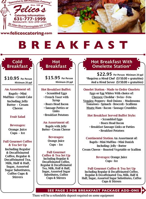 Breakfast and Brunch Catering On Long Island