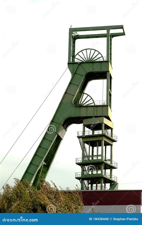 Coal Mine Headgear Tower Stock Photo - Image: 18438440