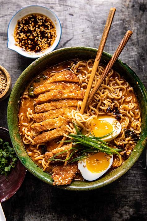 30 Minute Spicy Miso Chicken Katsu Ramen. - Half Baked Harvest