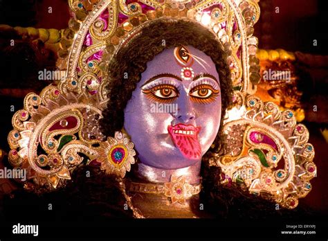 Image of goddess Kali puja ; Calcutta ; West Bengal ; India Stock Photo ...