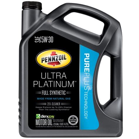 Pennzoil 550038320 Ultra Platinum 5W-30 Full Synthetic Motor Oil - 5 ...