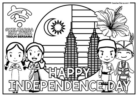 INDEPENDENCE DAY 2022 COLOURING SHEETS (ENGLISH AND MALAY VERSION) – Teacherfiera.com