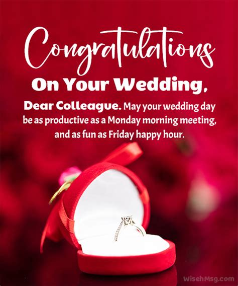 Heartwarming Wedding Wishes for Colleagues or Coworkers - WishesMsg