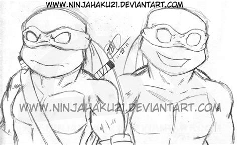 TMNT Leo and Mikey by NinjaHaku21 on DeviantArt