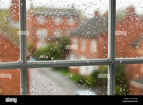 View outside window on a rainy day Stock Photo - Alamy