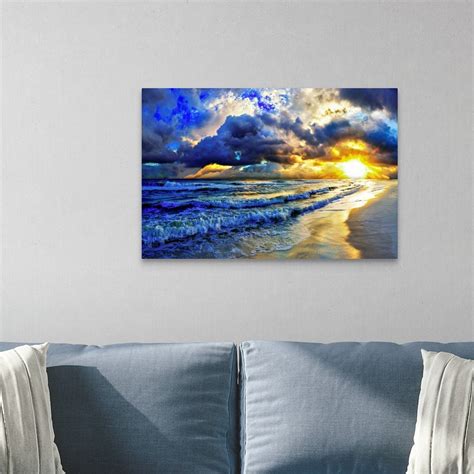 Ocean Sunset Landscape Beautiful Beach Sunrise Metal Wall - Etsy