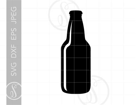 Full Bottle Clipart Black