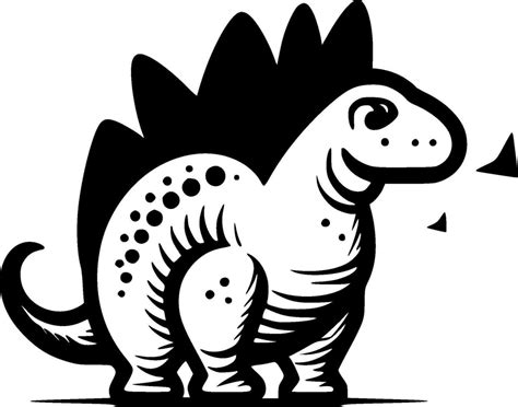 Dino - Black and White Isolated Icon - Vector illustration 35323208 ...