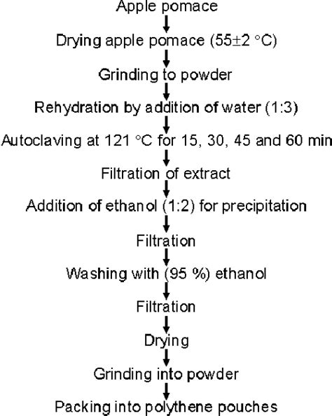 Process flow chart for extraction of pectin from apple pomace | Download Scientific Diagram