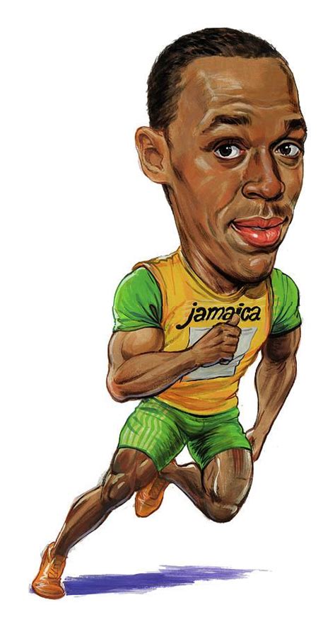 Usain Bolt by Art | Caricature, Usain bolt, Celebrity caricatures