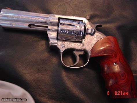 Colt King Cobra,Fully engraved & polished by Flannery engraving,custom Rosewood grips,4",357 mag ...