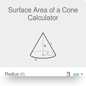 Surface Area of a Cone Calculator | Formula