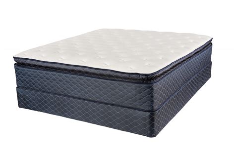 QUEEN PILLOW TOP MATTRESS W/ LOW PROFILE BOXSPRING AND RAILS