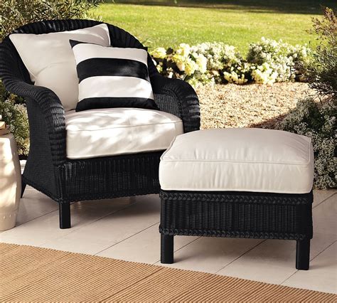 Palmetto All-Weather Wicker Armchair, Black At Pottery Barn - Outdoor - Outdoor Lounge Furniture ...