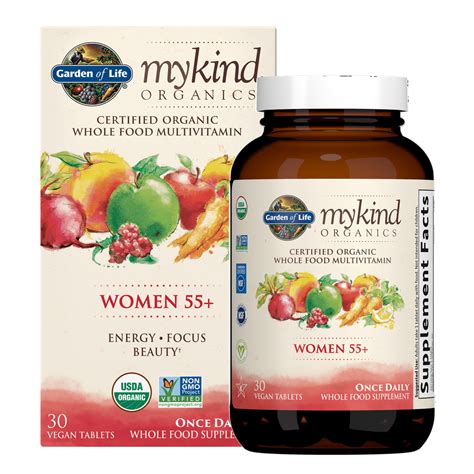 Garden of Life Mykind Organics Women 55+ One A Day Multivitamin Tablets ...