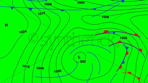 Weather Map, Green Screen | Stock Video Footage | Synthetick